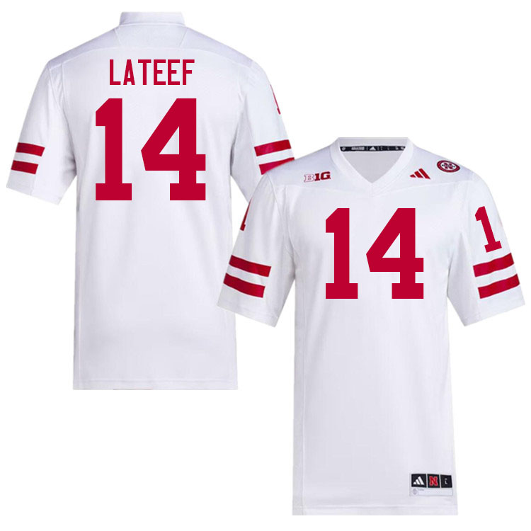 Nebraska Cornhuskers #14 TJ Lateef College Football Jerseys Stitched-White